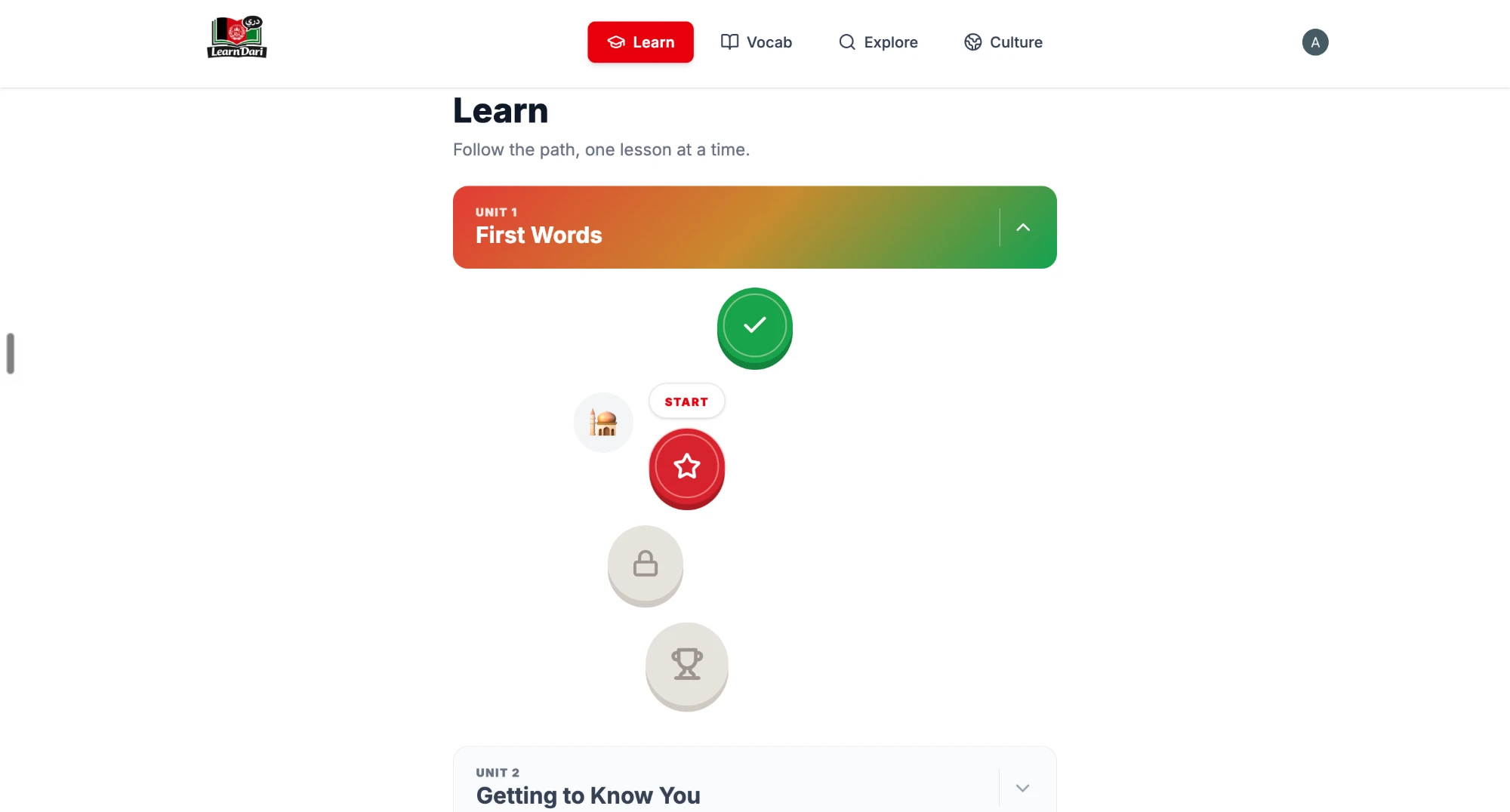 A path, not a word list